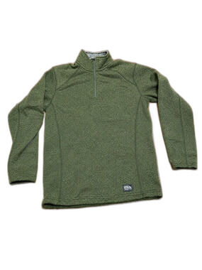 Eddie Bauer Men’s Small Quest Fleece 1/4 Zip Pullover Basil Green Sweater
